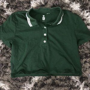 green crop top